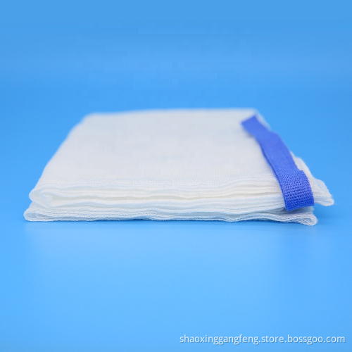 45x45cm-4ply Prewashed Blue Loop Gauze Abdominal Sponge
